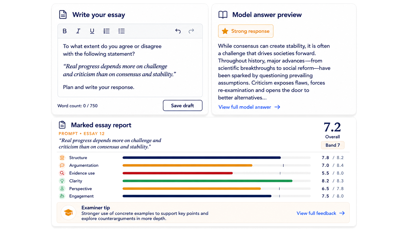 Paribus essay practice and marked report